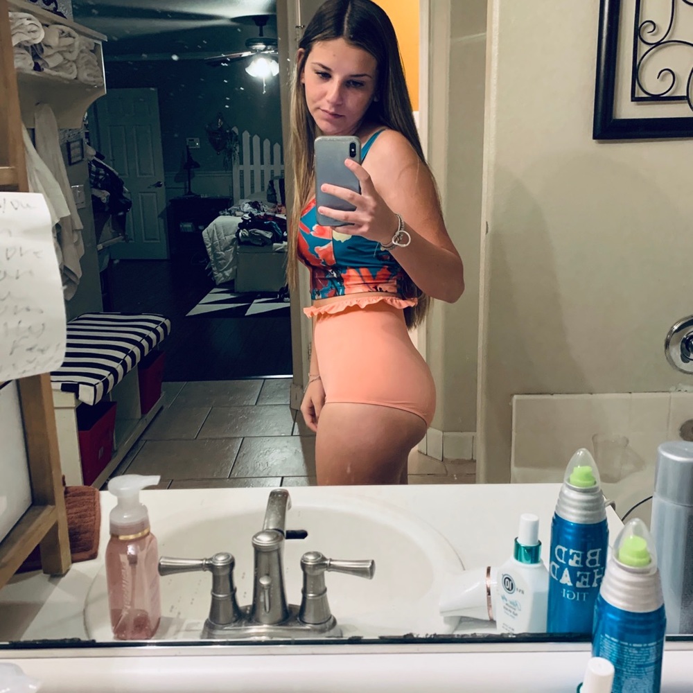 Light pink Kortni Jean swim bottoms